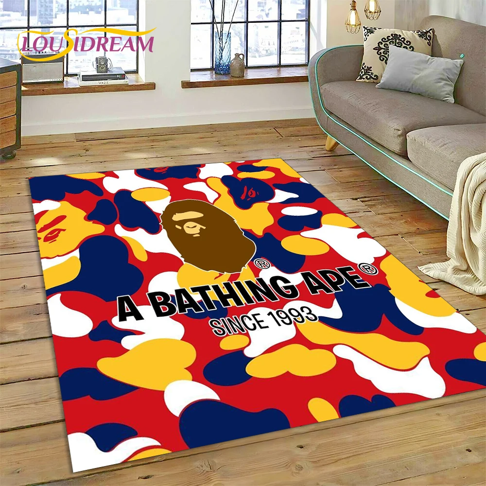 Home Decor Games Online Free - 3D-printen B-BAPE mode-tapijt voor slaapkamer, woonkamer,