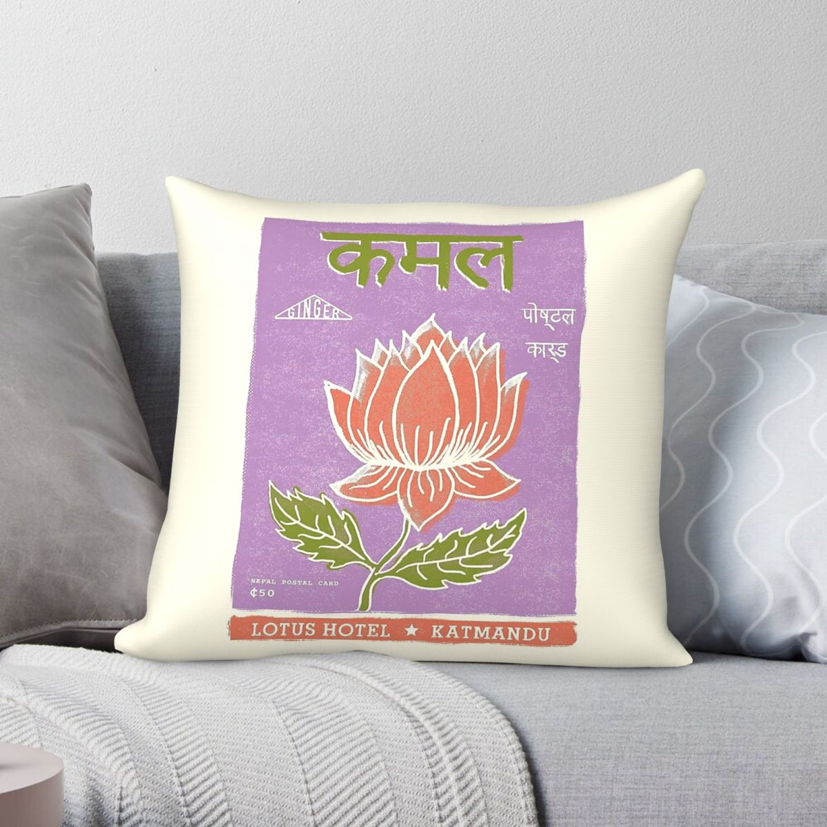 Home Decor Kathmandu - Lotus Flower Hotel Kathmandu vierkante kussensloop