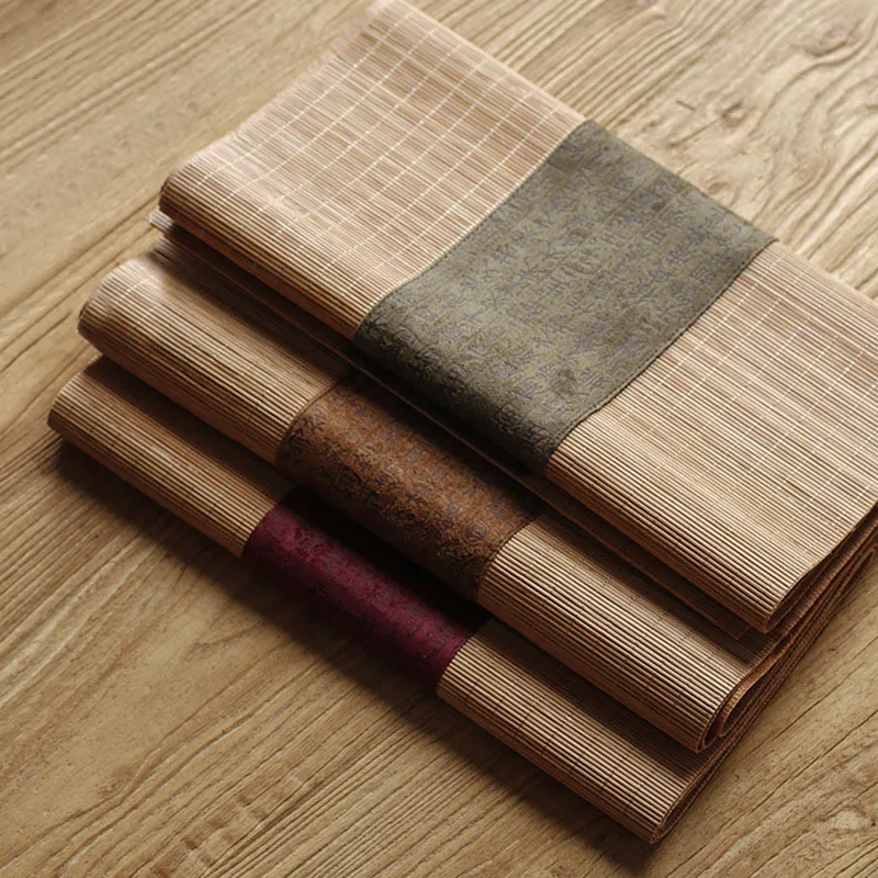 Linen Table Runner - Bamboe theemat van stof, linnen Zen