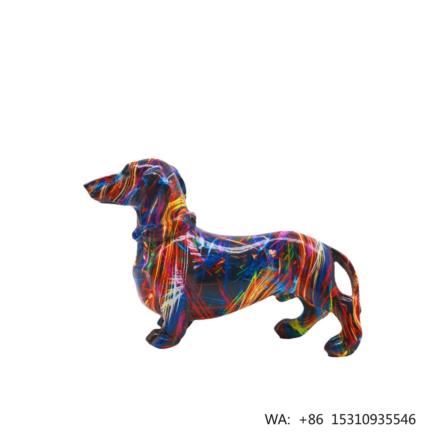 Home Decor Statue - Harsen Graffiti Hondenbeeld Modern Huisdecoratie Dierenbeeldje