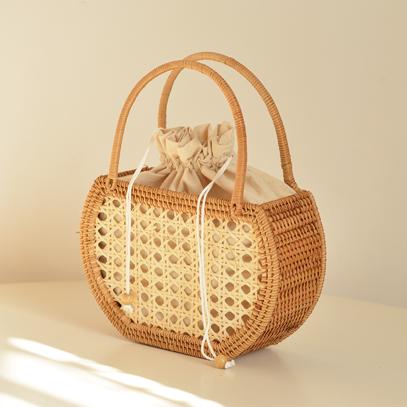 Rattan Plant Basket - Casual Holle Rotan Mand Zakken Rieten
