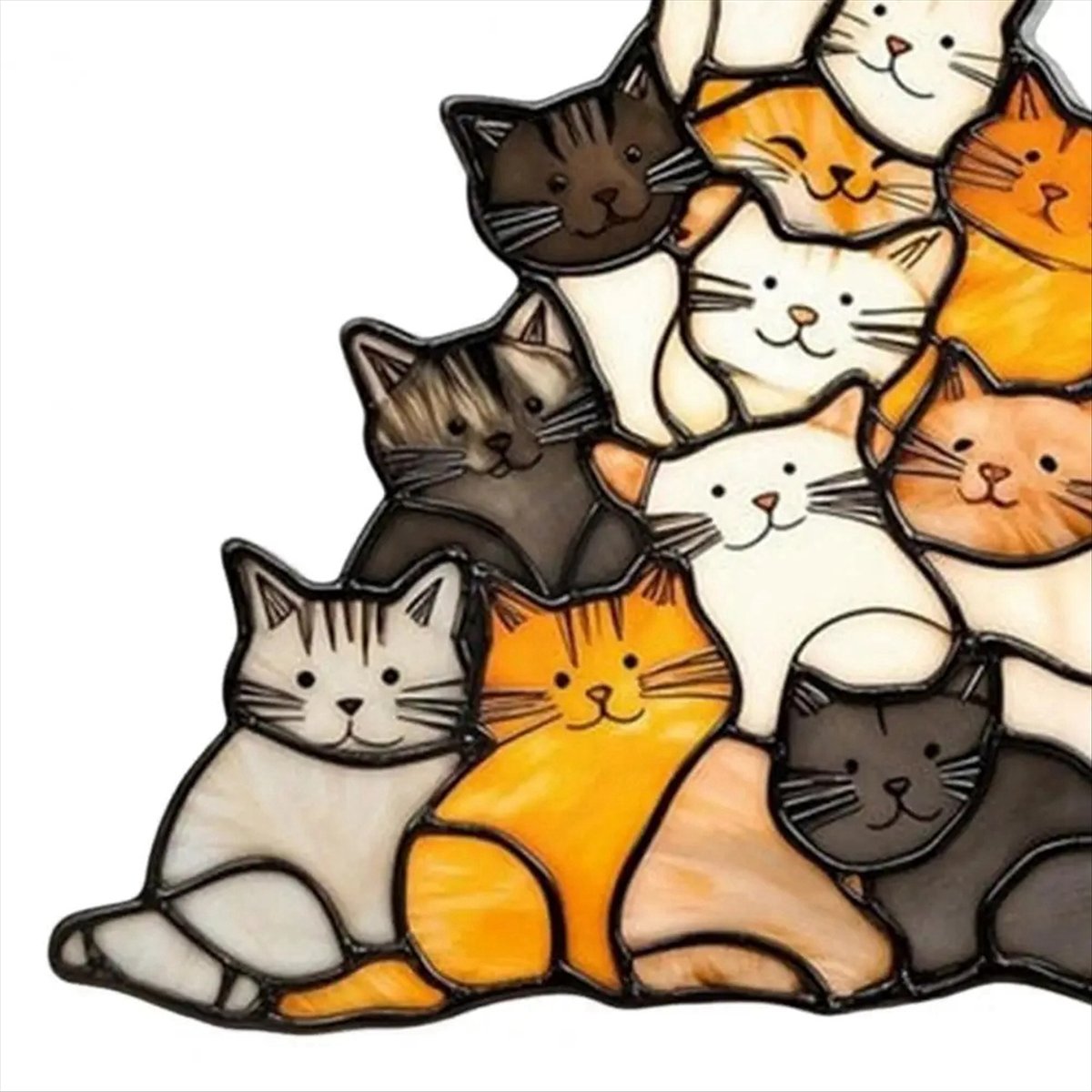 Home Christmas Decor - [N84R] Kat Zonvanger Acryl Stapelbare Kitten