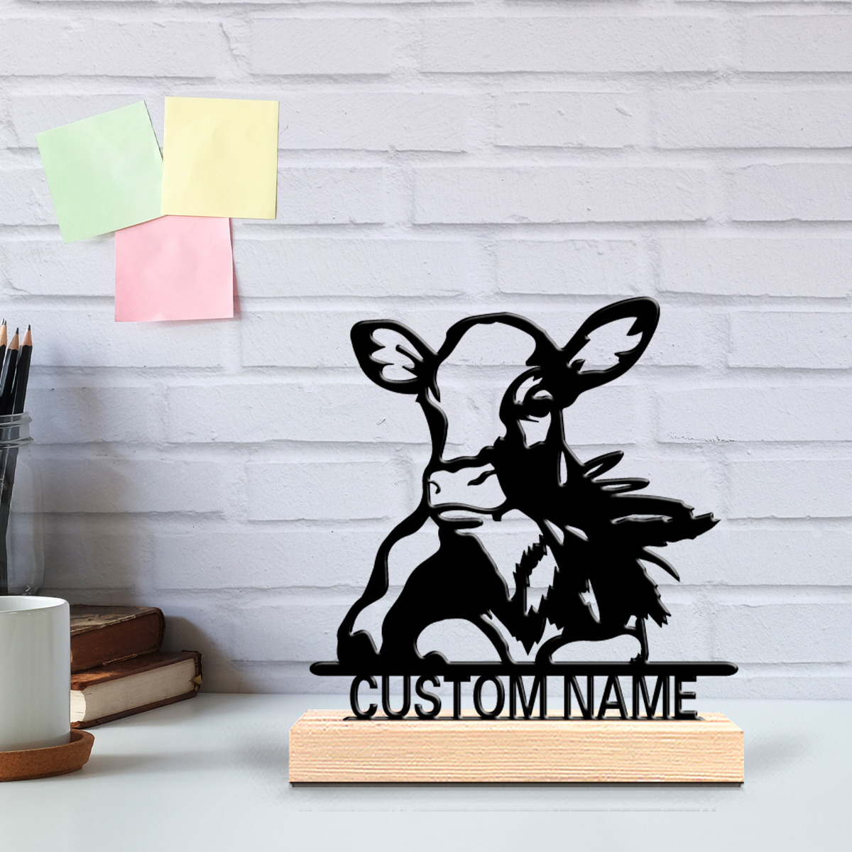 Home Decor Statue - 1 stuk Creatief Koeienbeeldje met Aangepaste