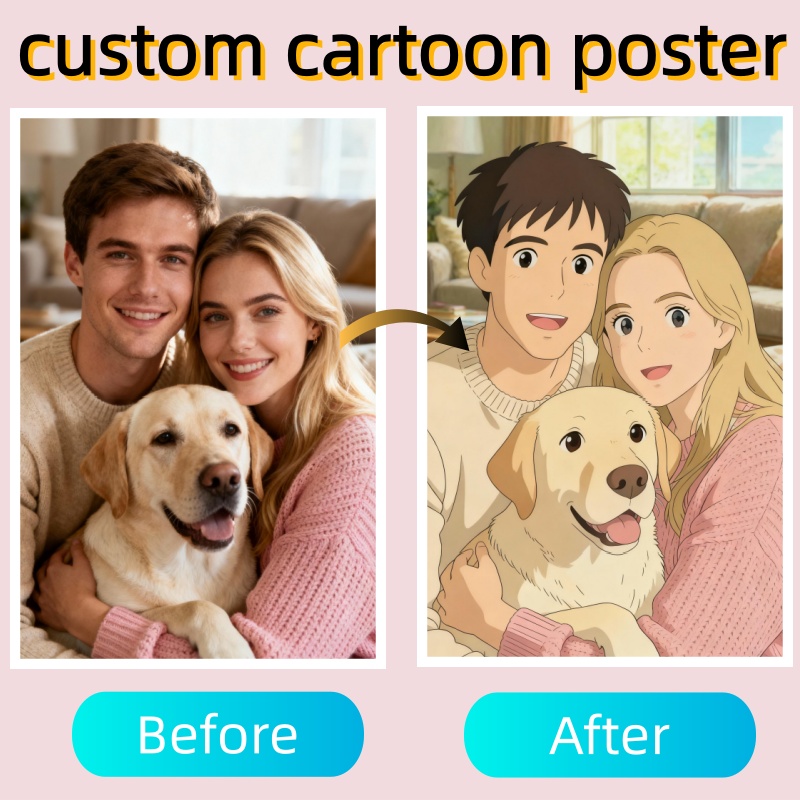 Home Decor Japanese - Aangepaste Japanse Anime-stijl karakterportretposters frameloze canvas