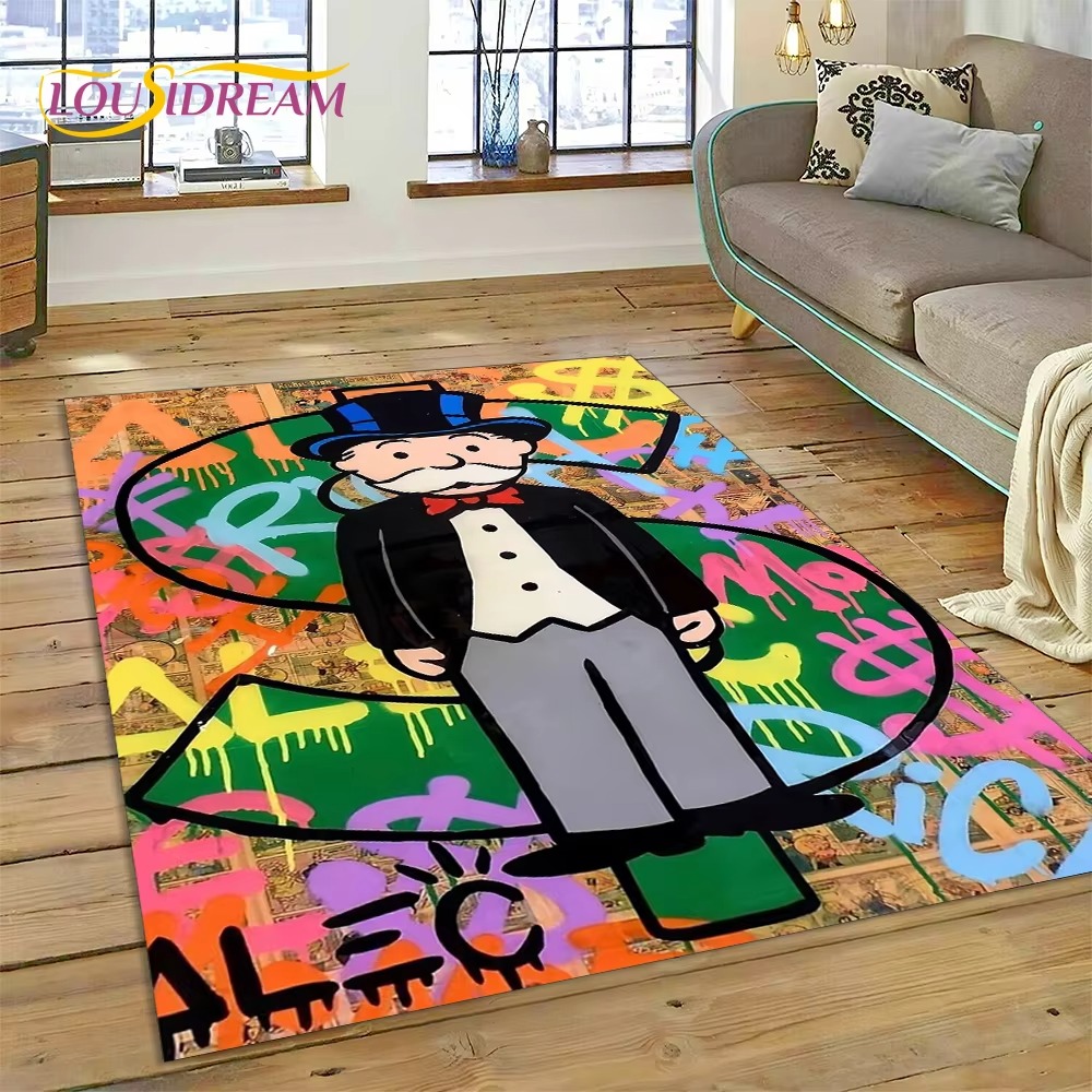 Home Decor Games Online Free - Game Dollar Monopoly Cartoon Geldkleed Tapijt