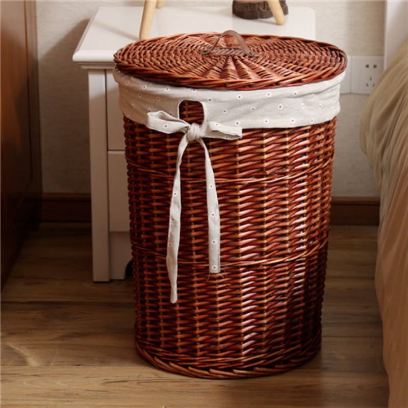 Rattan Plant Basket - Vintage stijl rotan geweven vuile kleren