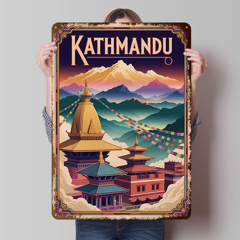 Home Decor Kathmandu - Kathmandu Travel Art Printing Poster Aangepaste