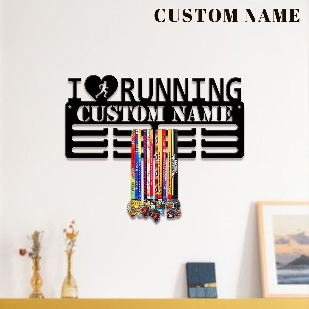 Home Christmas Decor - Op maat gemaakte 'I Love Running'