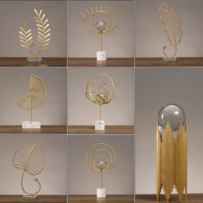 Home Decor Za - Lichte luxe metalen sieraden, huiswoonkamer, foyer,