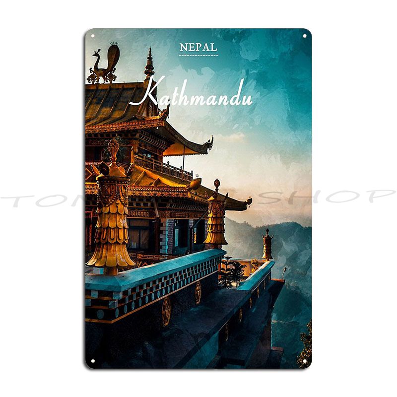 Home Decor Kathmandu - Kathmandu Nepal Reismetaalbord Cinema Home Plates
