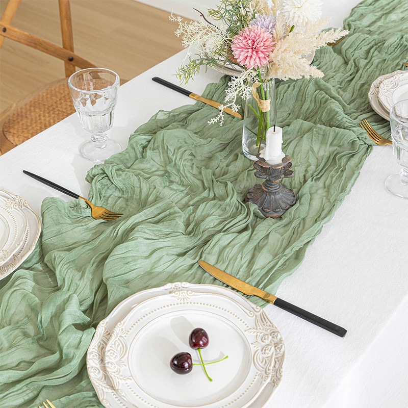 Boho Gauze Tafelloper, Gerimpe - Linen Table Runner recensie en prijs
