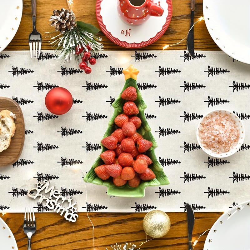 Eenvoudige kerstboom tafellope - Linen Table Runner recensie en prijs