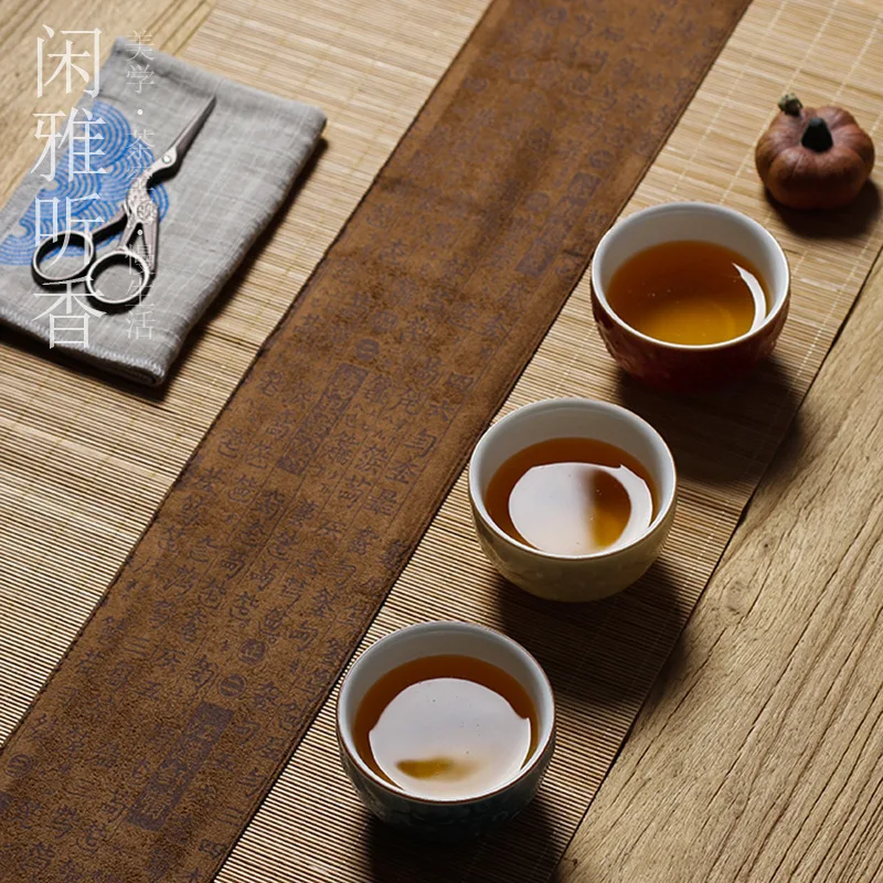 Bamboe theemat van stof, linne - Linen Table Runner recensie en prijs