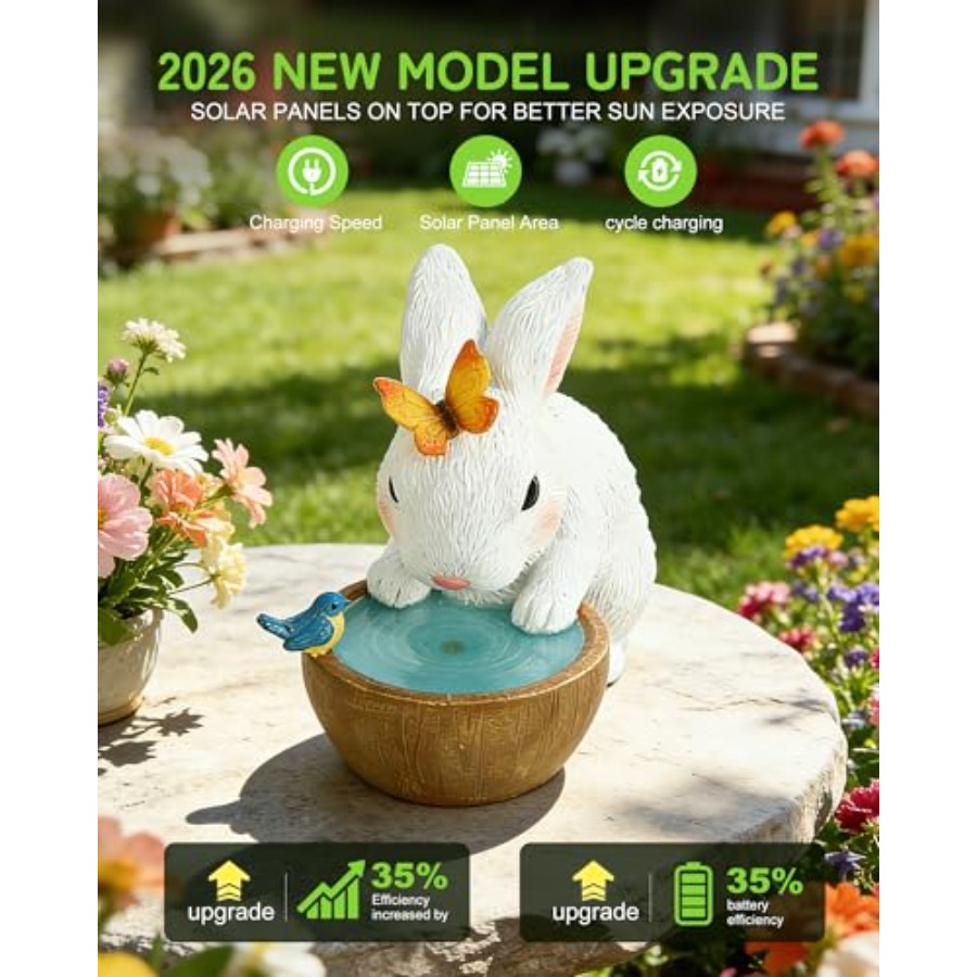 Solar Bunny Tuinfiguren Buiten - Home Decor Statue recensie en prijs
