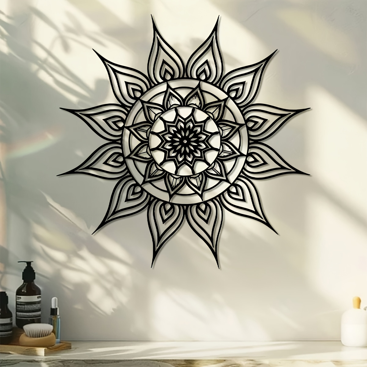 Merk 2D plat zwart wit zon man - Home Decor Brand recensie en prijs