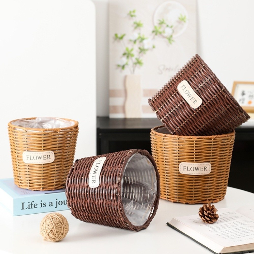 Decoratieve tafelblad imitatie - Rattan Plant Basket recensie en prijs