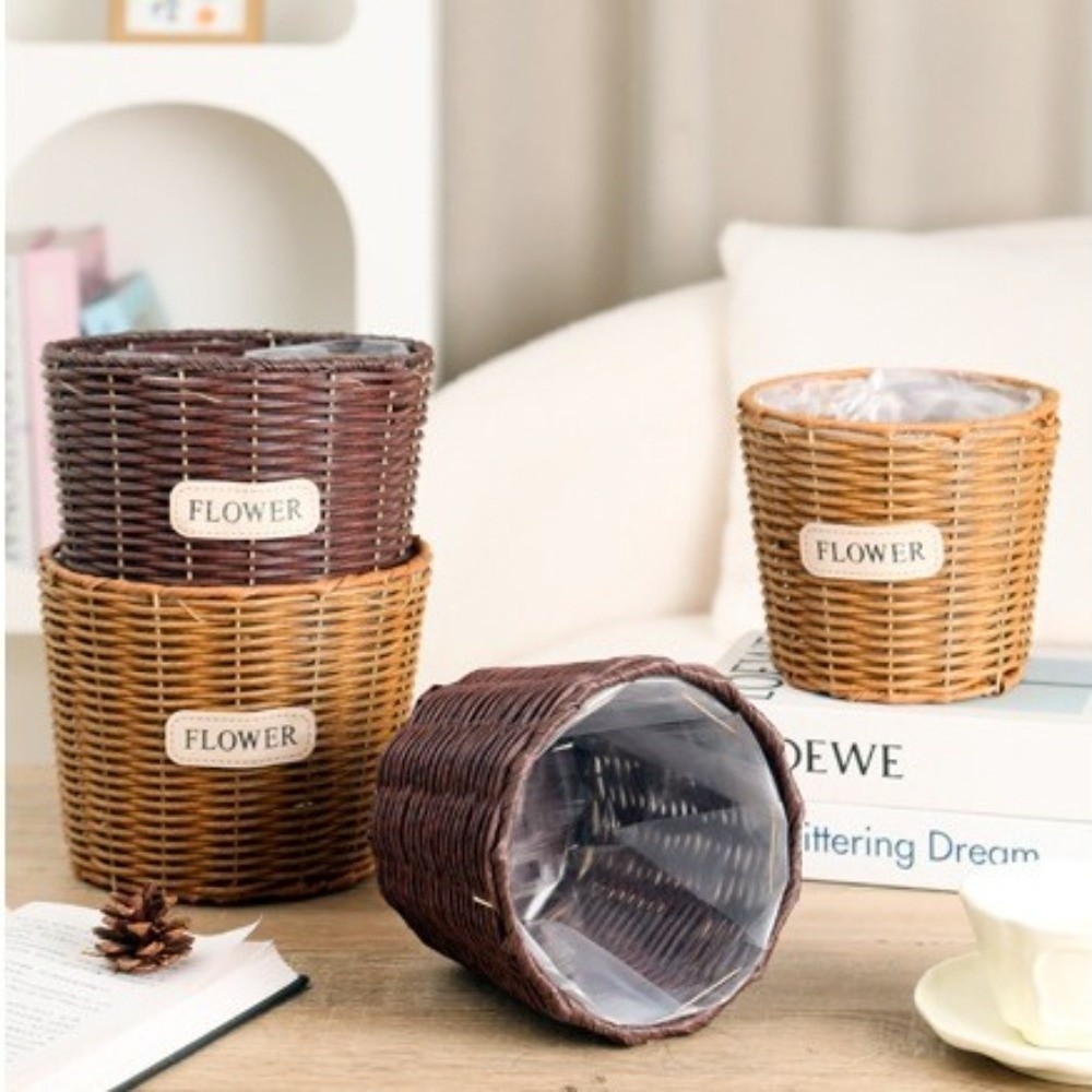 Decoratieve tafelblad imitatie - Rattan Plant Basket recensie en prijs