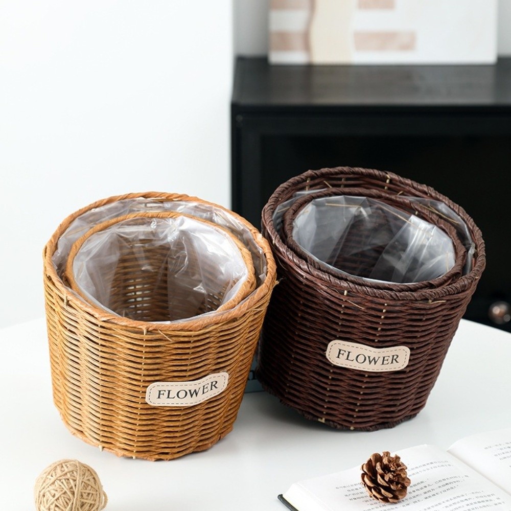Decoratieve tafelblad imitatie - Rattan Plant Basket recensie en prijs