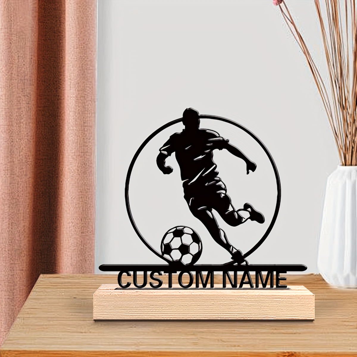 Aangepaste voetbalspeler metal - Home Decor Statue recensie en prijs