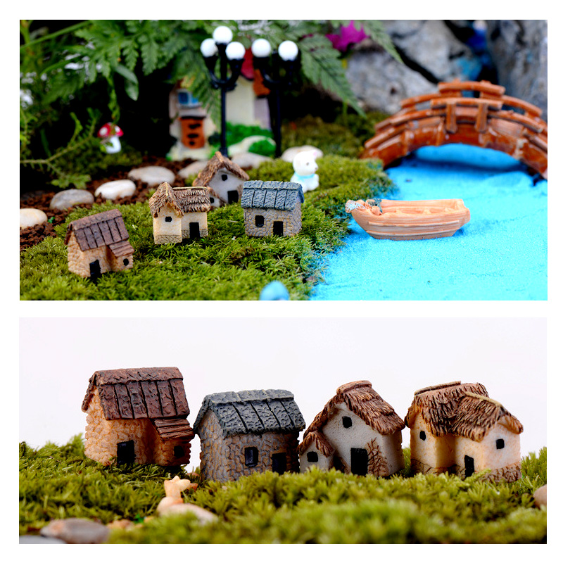 Mini klein huisje figuurtje ha - Home Decor Za recensie en prijs