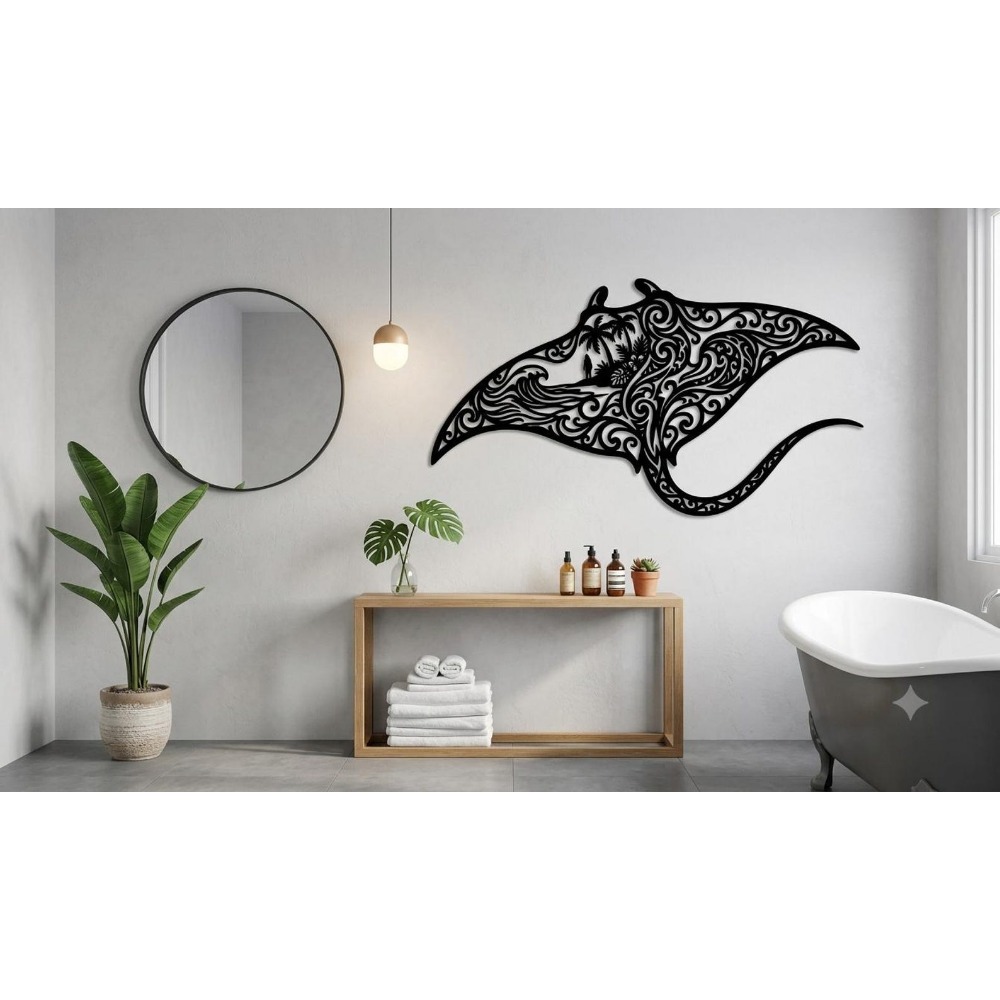 Merk Tribal Manta Ray Metal Wa - Home Decor Brand recensie en prijs