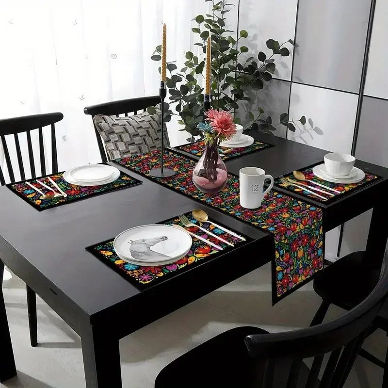 VIKAMA Boheemse bloementafello - Linen Table Runner recensie en prijs