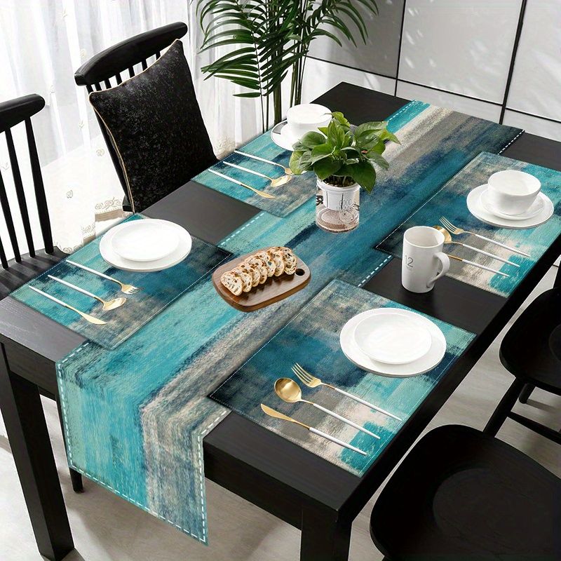 VIKAMA Morandi Abstract Ink Ta - Linen Table Runner recensie en prijs