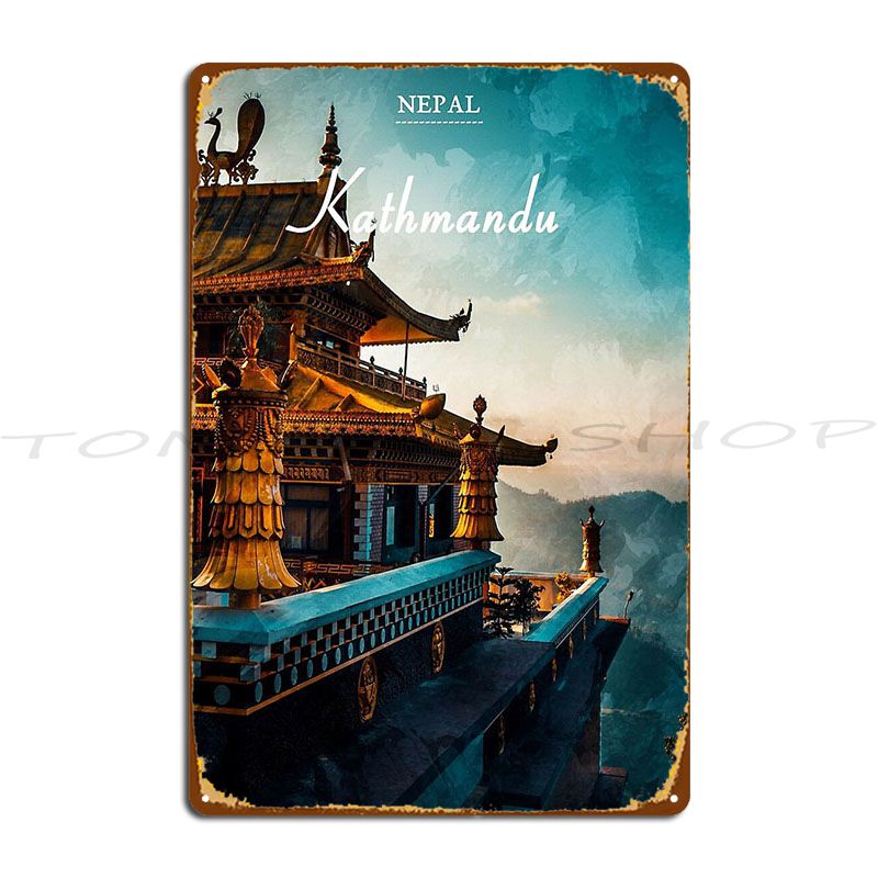Kathmandu Nepal Reismetaalbord - Home Decor Kathmandu recensie en prijs